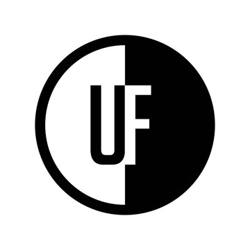 INITIAL CIRCLE HALF LOGO UF