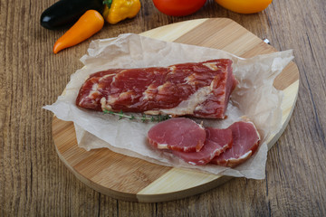 Dry cured pork fillet