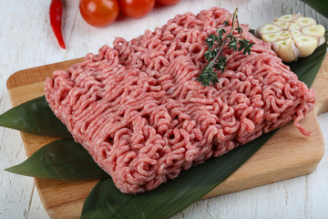Micned raw Beef