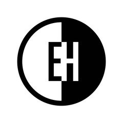 INITIAL CIRCLE HALF LOGO EH