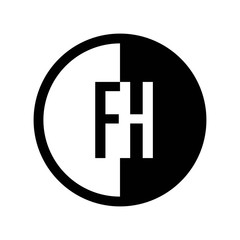 INITIAL CIRCLE HALF LOGO FH