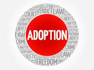 Adoption word cloud concept