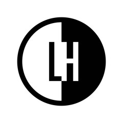 INITIAL CIRCLE HALF LOGO LH