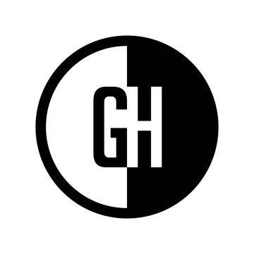 INITIAL CIRCLE HALF LOGO GH