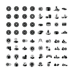Coins icons Set 64 item