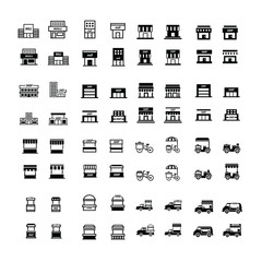 Store and shop icons 64 item