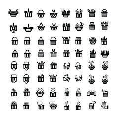 Shopping cart Icons Set 64 item