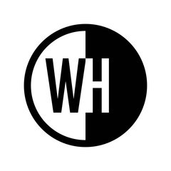 INITIAL CIRCLE HALF LOGO WH
