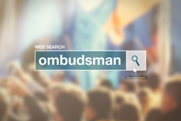 Web search bar glossary term - ombudsman