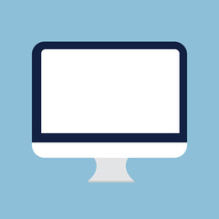 Computer display icon. Vector