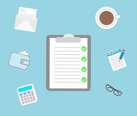 To do list. Time management. Vector