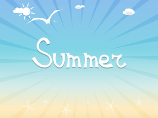 Naklejka na ściany i meble sunny summer illustration