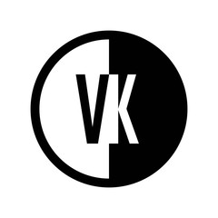 INITIAL CIRCLE HALF LOGO VK