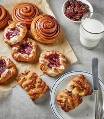 freshly baked sweet buns
