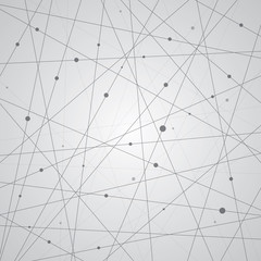 Abstract vector background, more lines and points, geometry, technology 