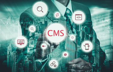 The concept of cms content management system website administration