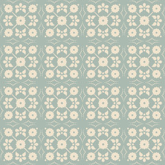 Elegant antique background 391_vintage cross flower dot line