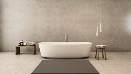 Obraz na płótnie Canvas Jacuzzi bath design modern & Loft - 3D render
