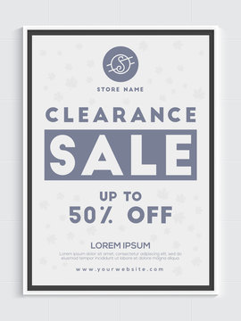 Stock Clearance Banner, Flyer Or Poster Design Template Royalty Free SVG,  Cliparts, Vectors, and Stock Illustration. Image 149937690.