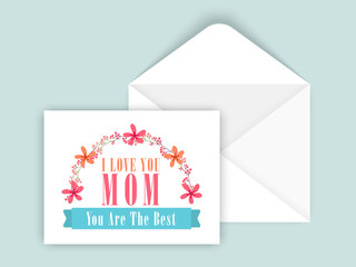 Greeting Card with Envelope for Mother's Day.