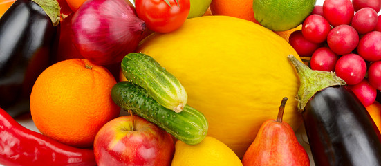 beautiful background of a set of vegetables
