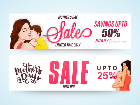 Web Sale Header or Banner for Mother's Day.