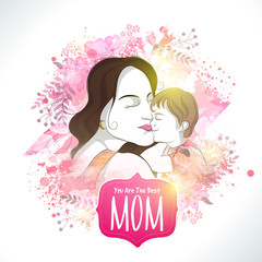 Mother loving her Child for Mother's Day.