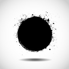 Black grunge circle