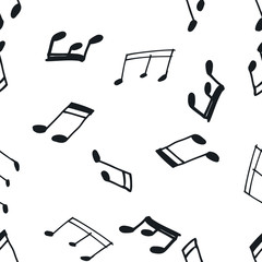 Seamless pattern with music notes