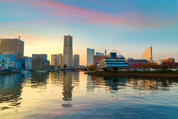 Minato Mirai area in Yokohama, Japan