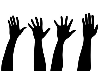 hands up art vector