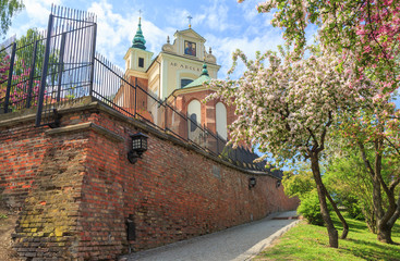 Fototapeta Warszawa, widok kościoła św. Anny od strony Mariensztatu obraz
