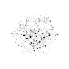 Fototapeta premium Global Network On White Background - Vector Illustration, Graphic Design Useful For Your Design