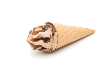 ice cream in waffle cup