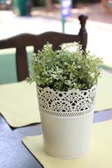 Flowerpot vintage background