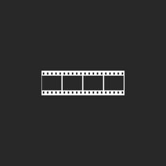 Fototapeta premium Film strip sign simple icon on background