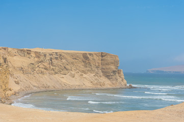 Fototapeta premium the Paracus National Reserve, Peru - Desert moutain view coastli