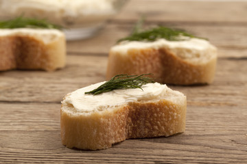 bread with butter and herb