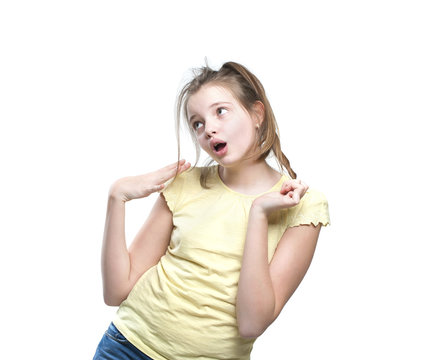 Flirtatious girl teenager..