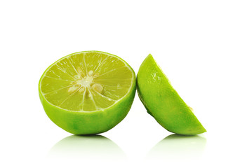 lime close up isolated on white background