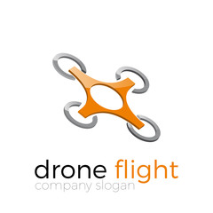 Abstract drone quadrocopter, vector icon - obrazy, fototapety, plakaty
