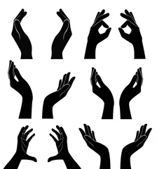 Fotobehang free hands holding vector © santima.studio (02)