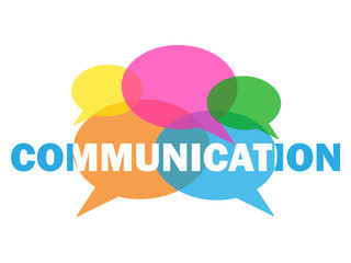 COMMUNICATION Multicoloured Speech Bubble Icon