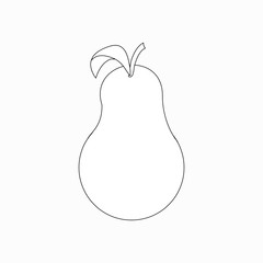 Pear icon, isometric 3d style