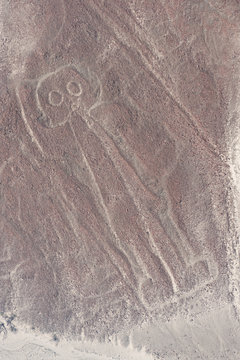 Nasca line of The Astronaut  Geoglyph, Nazca, Peru