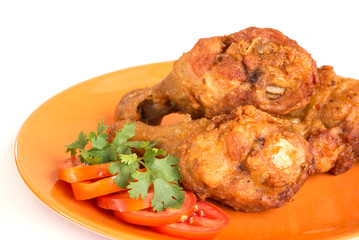 fried chicken on a plate.
