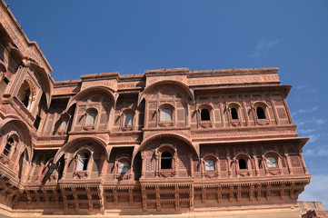 Mehrangarh Fort, located in Jodhpur, Rajasthan is one of the largest forts in India.