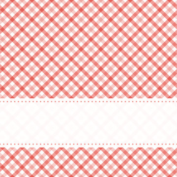 checkered table cloth pattern with banner