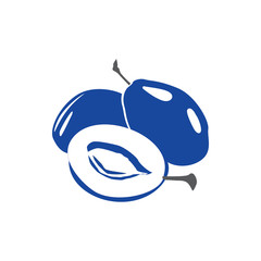 Plum icon, simple style