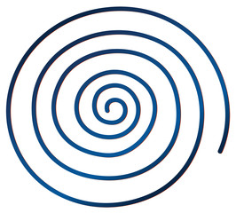 Spiral in blue color